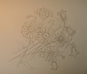 как нарисовать цветы карандашом поэтапно