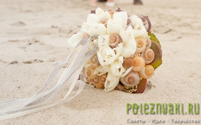 20 идей для свадебных букетов в пляжном стиле 15