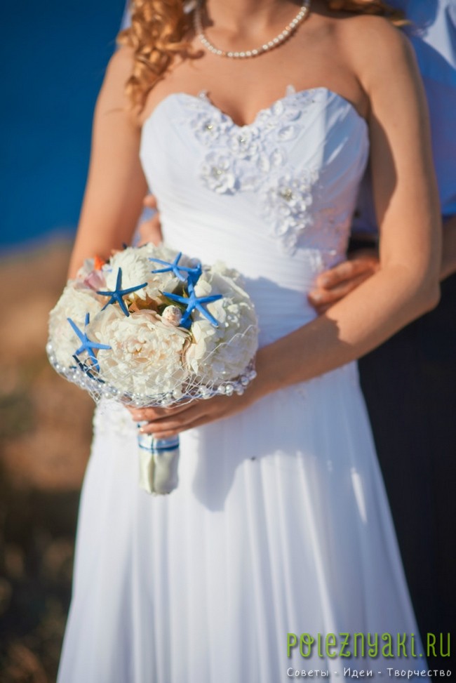 20 идей для свадебных букетов в пляжном стиле 16