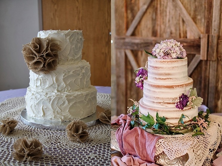 Стилизованные украшения торта для свадьбы в стиле шебби шик