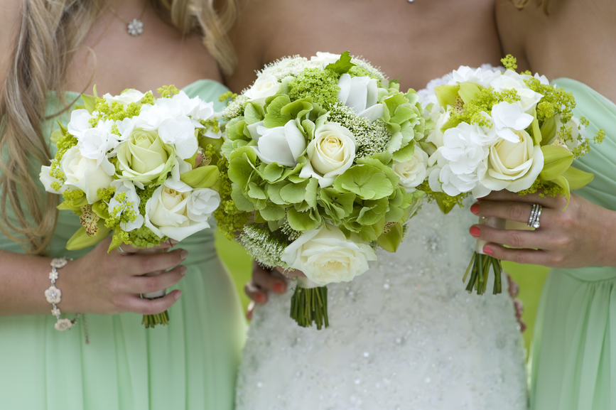 Букет невесты 2016 в салатовых цветах