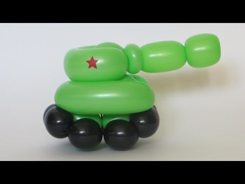 Tank of two balloons - twisting tutorial (Subtitles)