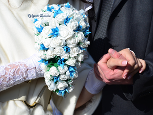 букет невесты, свадебный букет из бумажных роз, розы из салфеток своими руками, ручная работа, творчество, свадьба, handmade, handwork, праздник, цветы из бумаги, цветы из салфеток