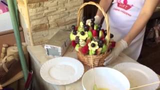 Как делать фруктовые букеты (фруктовый букет "Калипсо")