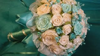 КРАСИВЫЙ СВАДЕБНЫЙ БУКЕТ из Лент Своими Руками ( часть 1) / DIY / Wedding Flower