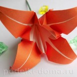 Лилия из бумаги (оригами)