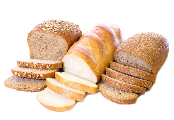 Хлеб, изолированные на белом фоне — стоковое фото