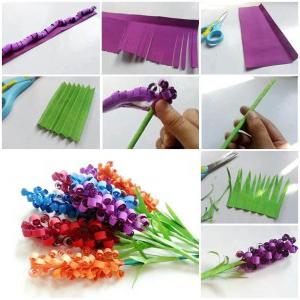как сделать бумажный букет цветов 