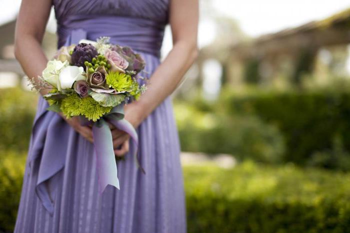 Букет свадебный фиолетовый (фото)