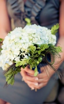 Свадебный букет из гортензии: фото и варианты оформления