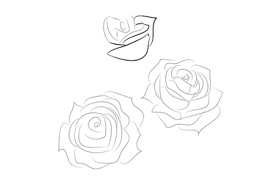как нарисовать вазу с розами - бутоны