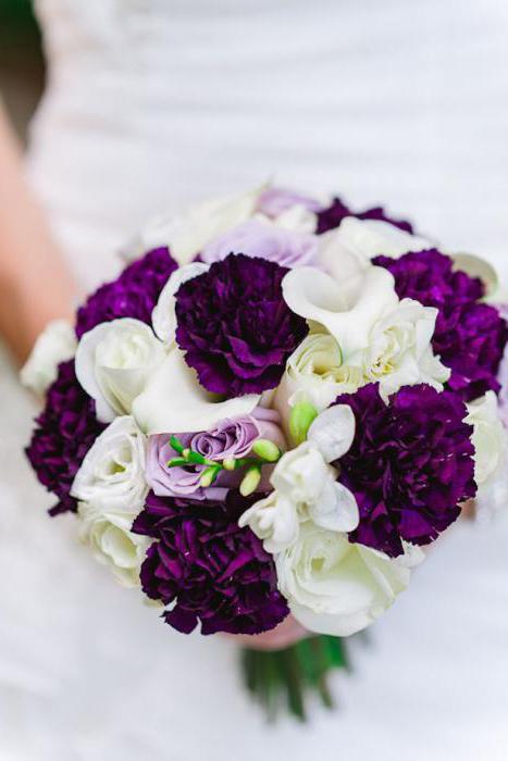 свадебный букет в фиолетовых тонах фото