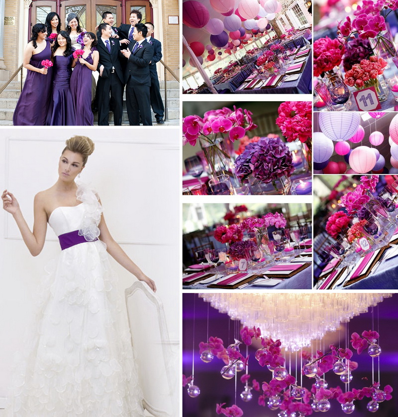 Розово-фиолетовая свадьба
