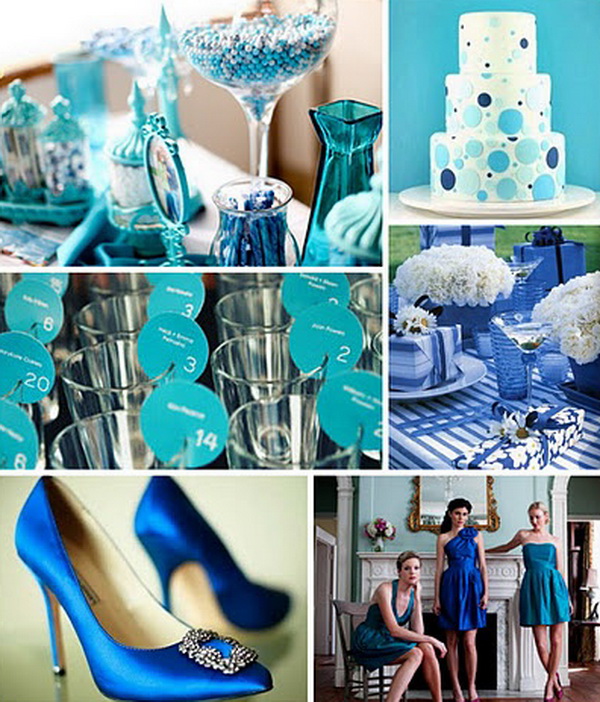 оформление свадьбы в синем цвете