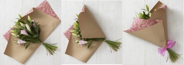 Упаковочная бумага — простой и красивый способ оформить букет