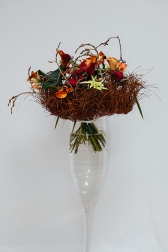 Букет с розами и каллами - Ласточкино гнездо
