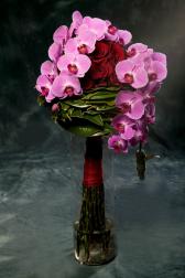 Букет с орхидеями и розами - Азиатский шарм