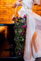 Букет невесты с жасмином и орхидеями - Цветочный водопад
