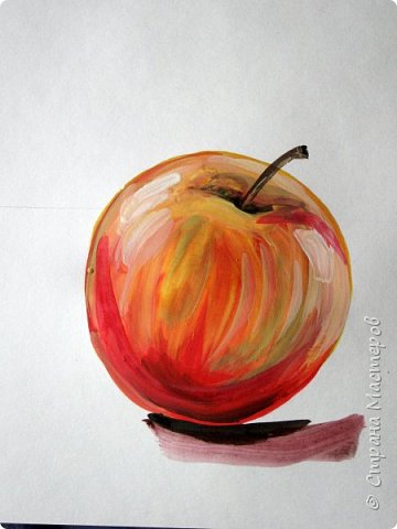 Предлагаю вам нарисовать осенний букет рябины и яблоки. фото 21
