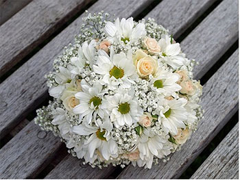 Букет невесты из хризантем фото 4-1