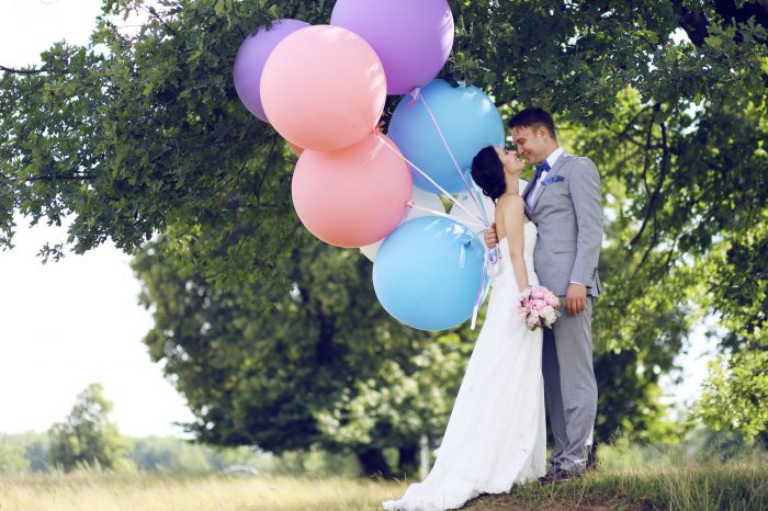 Огромные шары в декоре свадьбы