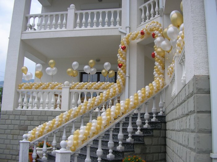 Красивые арки из шаров на свадьбу