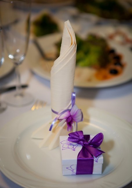 Бонбоньерки для фиолетовой свадьбы