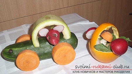 Осенние поделки из овощей и фруктов. Фото №16