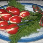 букет тюльпанов из фаршированных помидор-1