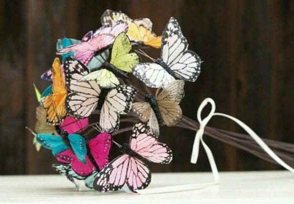 букет из бабочек своими руками - выкройка бумажных бабочек