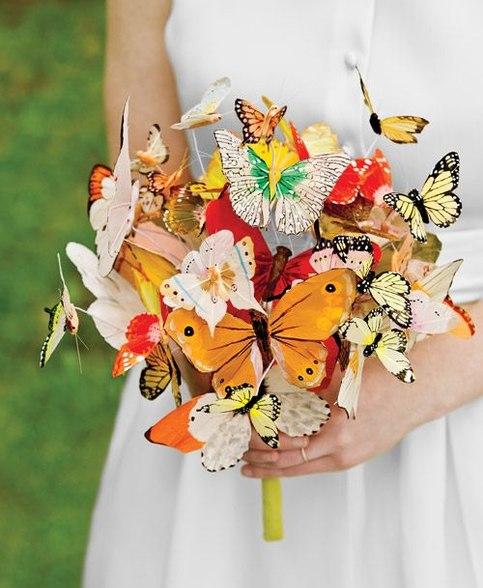 букет из бабочек своими руками - выкройка бумажных бабочек
