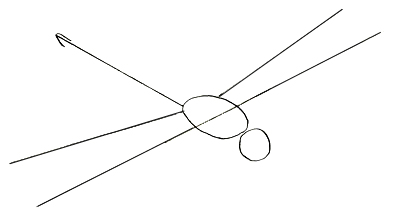 Как нарисовать стрекозу, шаг 2