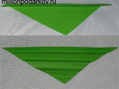 Поделка из бумаги “Осенний букет”: Складываем треугольник