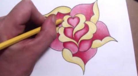  как красиво нарисовать розу 