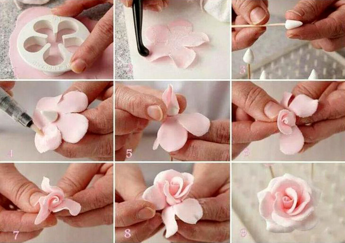 Как делать розы из мастики