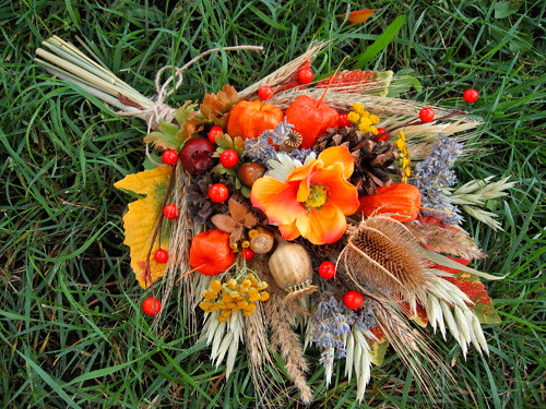Осенний букет с сухоцветами своими руками фото