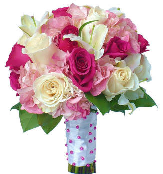 рожевий букет на ніжці