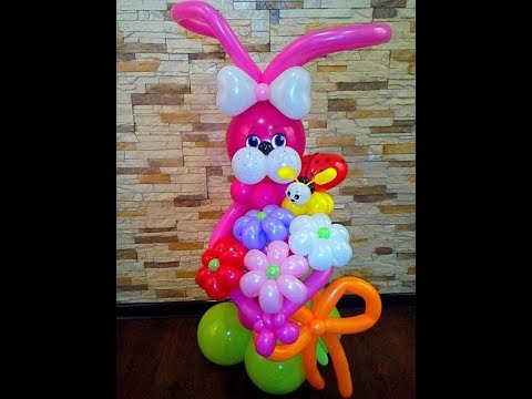 Как сделать зайца из шаров,ЗАЙЧИК из воздушных шаров/the hare-rabbit of balls