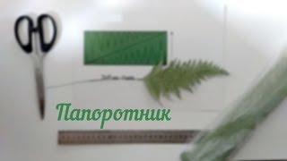 Зелень из бумаги: Папоротник/ Crepe paper fern DIY