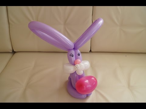 Заяц из шаров своими руками. Rabbit of balloons with their own hands.