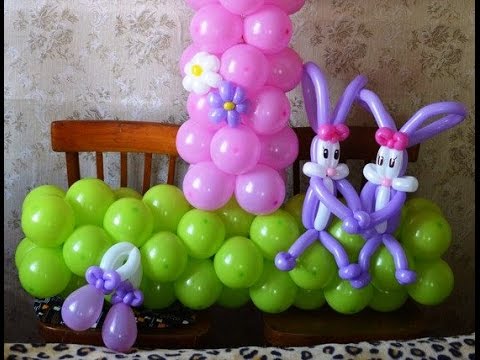 Зайчик 2 из воздушных шаров ШДМ (Bunny of balloons)
