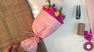 Как оригинально упаковать букет цветов | How to wrap a bouquet of flowers | ArtHolidays