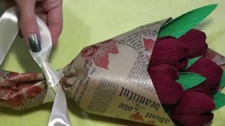 Букет из конфет. Как красиво упаковать цветы