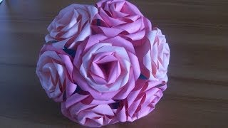 Оригами Роза Из Бумаги Простые Цветы Своими Руками. Origami Rose