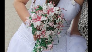 МОЙ СВАДЕБНЫЙ БУКЕТ из БИСЕРА. Tutorial: Wedding bouquet
