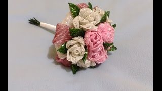 Свадебный букет из бисера.Часть 2. Wedding bouquet of bisera.Chast 2 .