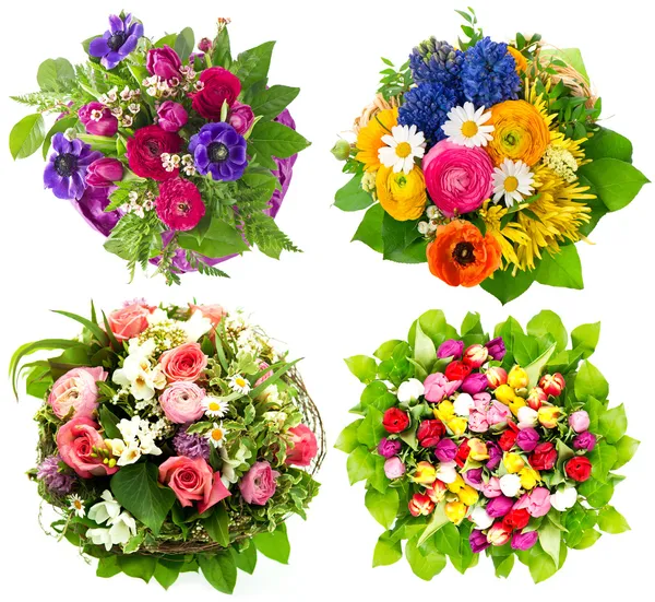 Красивые красочные свежие цветы букет Стоковое Изображение