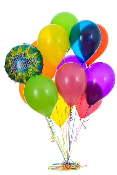 Воздушные шары: кучу шаров с днем рождения — стоковое фото