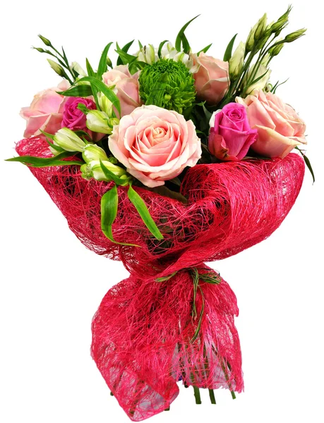 Букет из роз и хризантем Стоковое Изображение