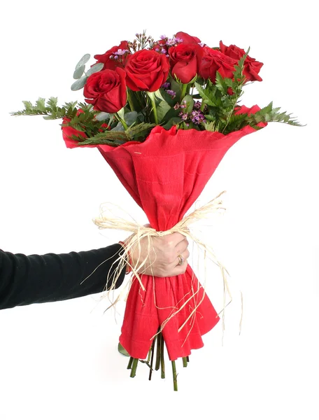Букет красных роз Стоковое Изображение